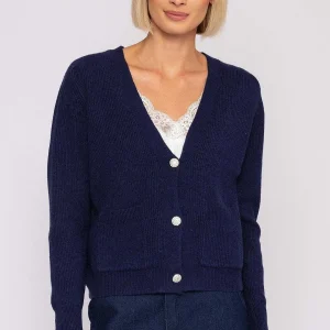 J'aime la Vie Short Cardigan In Navy*Women Jumpers & Cardigans