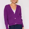 J'aime la Vie Short Cardigan In Purple*Women Jumpers & Cardigans