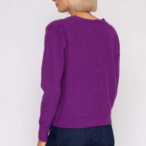 J'aime la Vie Short Cardigan In Purple*Women Jumpers & Cardigans