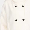 Pala D'oro Short Funnel Neck Jacket In White*Women Coats & Jackets