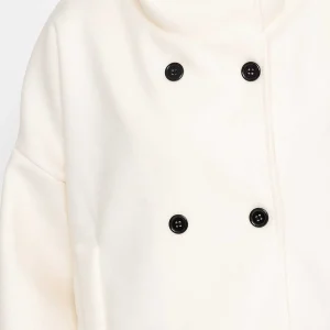 Pala D'oro Short Funnel Neck Jacket In White*Women Coats & Jackets