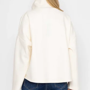 Pala D'oro Short Funnel Neck Jacket In White*Women Coats & Jackets