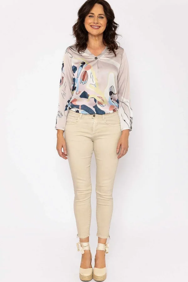 J'aime la Vie Short Zip Jeans In Cream*Women Jeans & Trousers