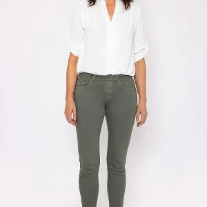 J'aime la Vie Short Zip Jeans In Khaki*Women Jeans & Trousers