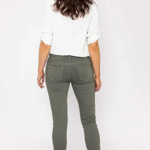 J'aime la Vie Short Zip Jeans In Khaki*Women Jeans & Trousers