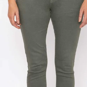 J'aime la Vie Short Zip Jeans In Khaki*Women Jeans & Trousers
