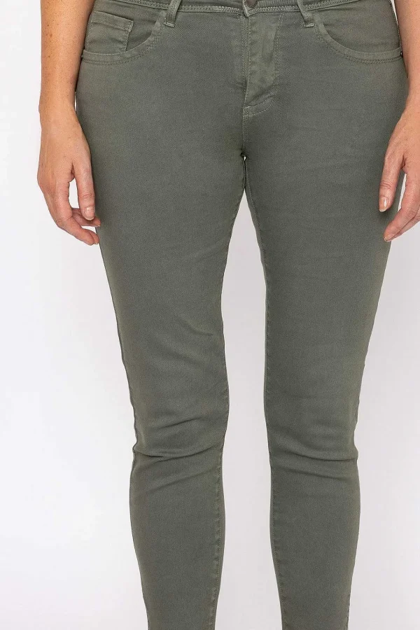 J'aime la Vie Short Zip Jeans In Khaki*Women Jeans & Trousers