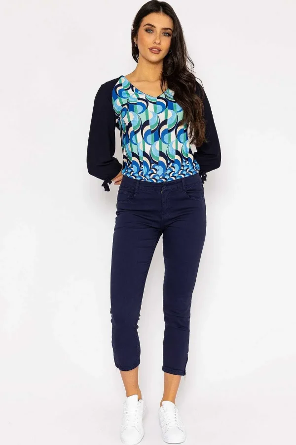 Kalisson Short Zip Jeans In Navy*Women Jeans & Trousers