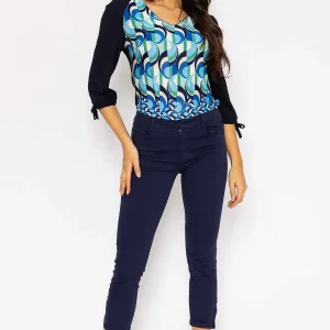 Kalisson Short Zip Jeans In Navy*Women Jeans & Trousers