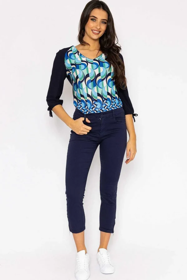 Kalisson Short Zip Jeans In Navy*Women Jeans & Trousers