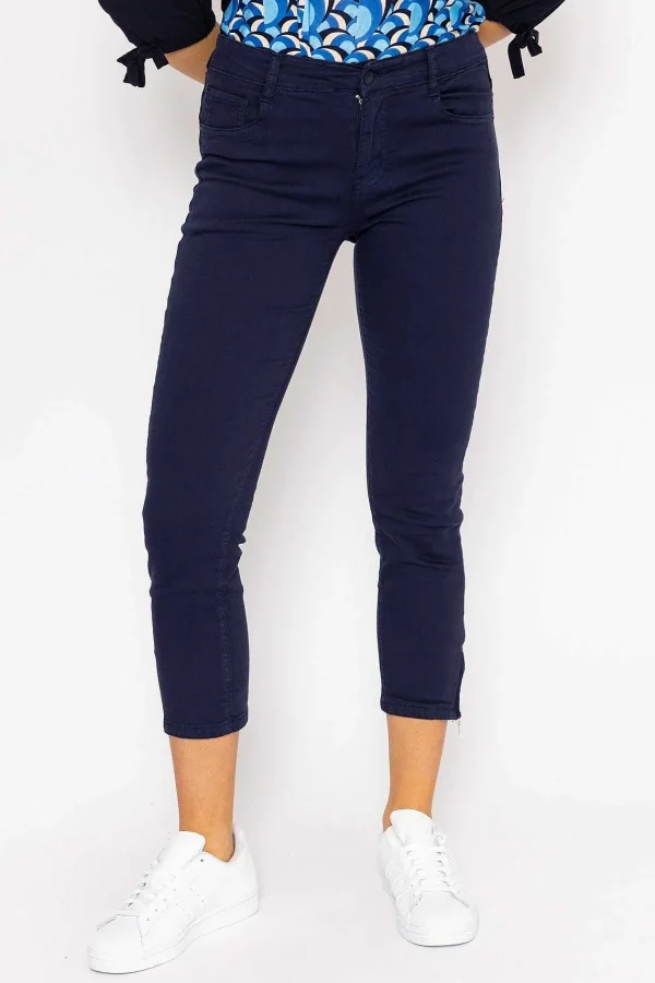 Kalisson Short Zip Jeans In Navy*Women Jeans & Trousers