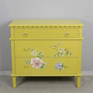 Carraig Donn HOME Siena Yellow Floral 3 Drawer Chest* Homeware