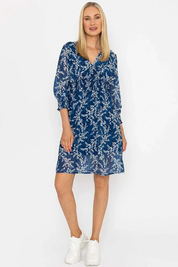 Pala D'oro Sienna Navy Knee Length Dress*Women Dresses & Jumpsuits