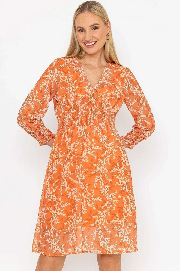 Pala D'oro Sienna Orange Knee Length Dress*Women Dresses & Jumpsuits