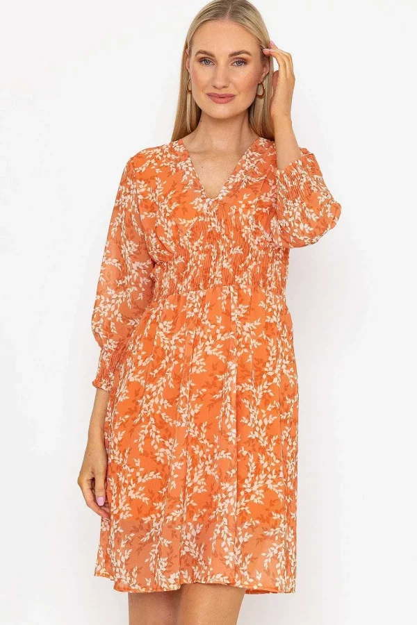 Pala D'oro Sienna Orange Knee Length Dress*Women Dresses & Jumpsuits