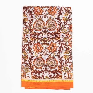 SOUL Accessories Silk Blend Floral Scarf In Orange* Accessories