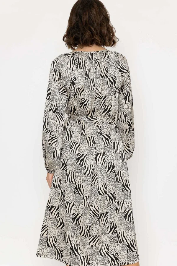 Rowen Avenue Silky V Neck Midi Dress In Mono Print*Women Dresses & Jumpsuits