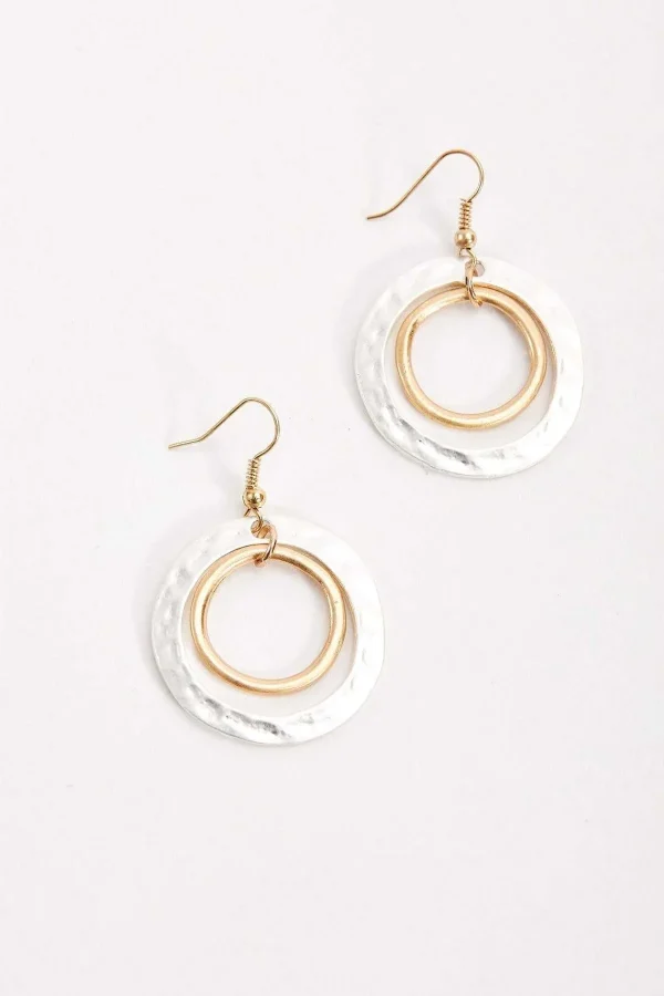 Soul Jewellery Silver And Gold Circle Earrings* Earrings