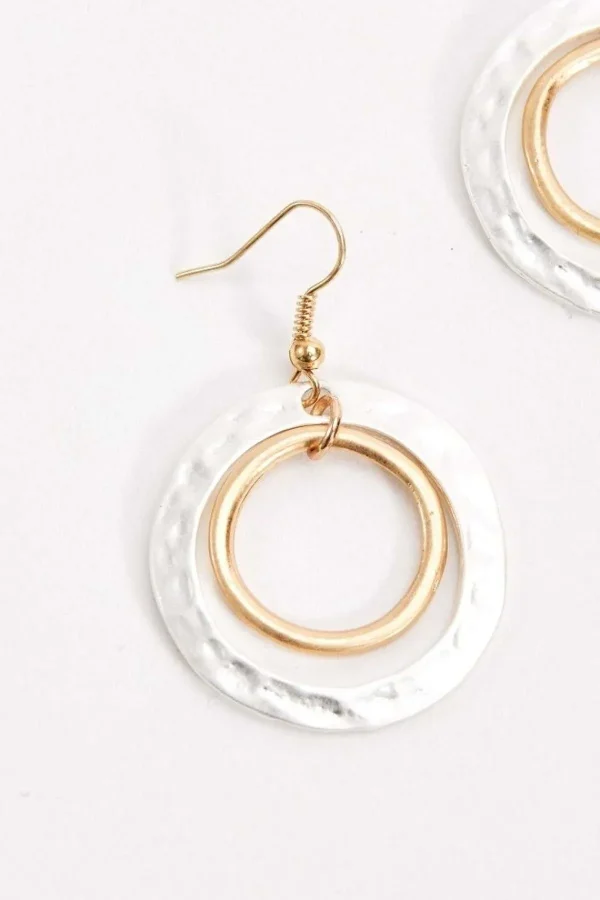 Soul Jewellery Silver And Gold Circle Earrings* Earrings