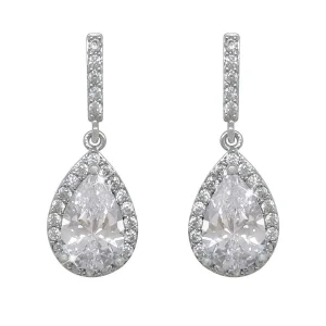 Tipperary Crystal Jewellery Silver Pear Shape Earrings* Earrings