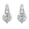 Tipperary Crystal Jewellery Silver Round Earrings With Pave Bale* Boxed Gifts