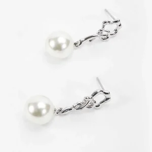 Soul Jewellery Silver Tone Drop Pearl Earring* Boxed Gifts