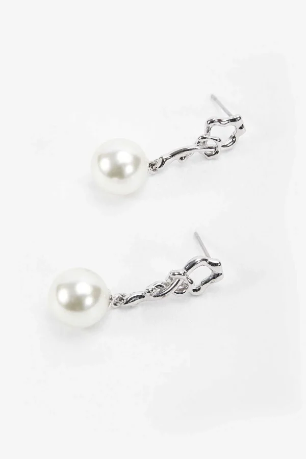 Soul Jewellery Silver Tone Drop Pearl Earring* Boxed Gifts