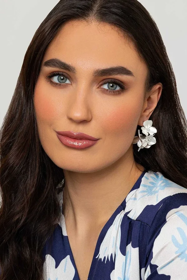 Soul Jewellery Silver Tone Flowers Earrings*Women As Seen On Social