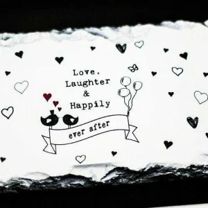 Amilie Slatecraft Art - Love, Laugher & Happily Ever After* Homeware