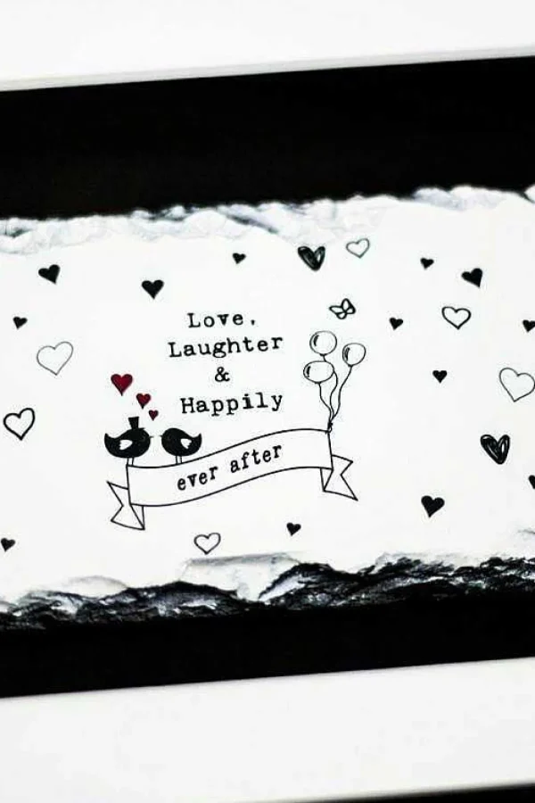 Amilie Slatecraft Art - Love, Laugher & Happily Ever After* Homeware