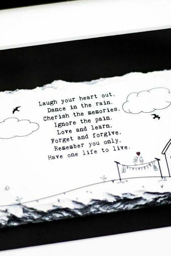 Amilie Slatecraft Art- One Life To Live* Homeware