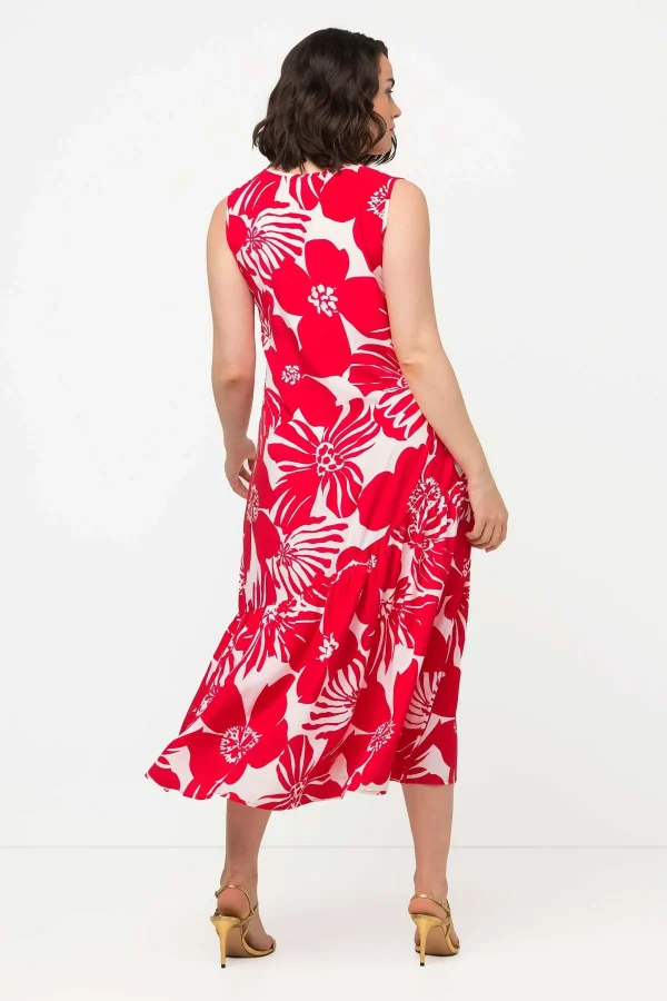 Ulla Popken Sleeveless Midi Dress In Red Print*Women Dresses & Jumpsuits