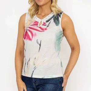Kalisson Sleeveless Top In Multi Print*Women Tops & Blouses