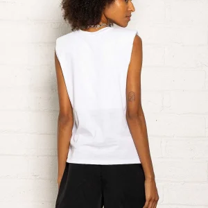 Pala D'oro Sport Sleeveless T-Shirt In White*Women Tops & Blouses