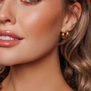 Knight & Day Small Chunky Hoops 20Mm* Boxed Gifts