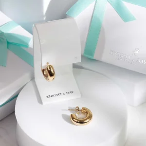 Knight & Day Small Chunky Hoops 20Mm* Boxed Gifts