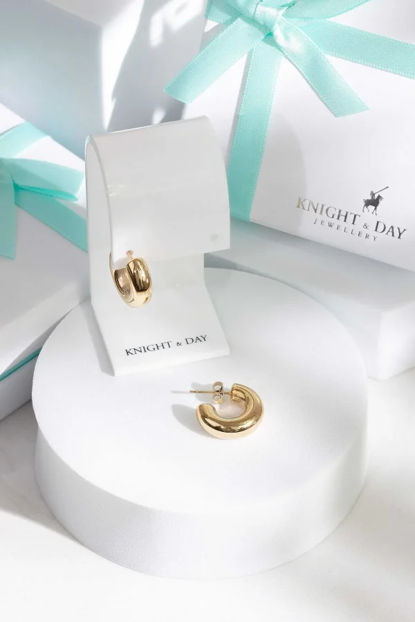 Knight & Day Small Chunky Hoops 20Mm* Boxed Gifts