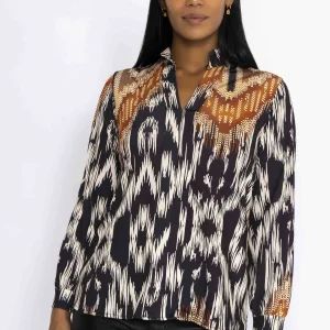 Pala D'oro Soft V-Neck Basic Top In Black*Women Tops & Blouses