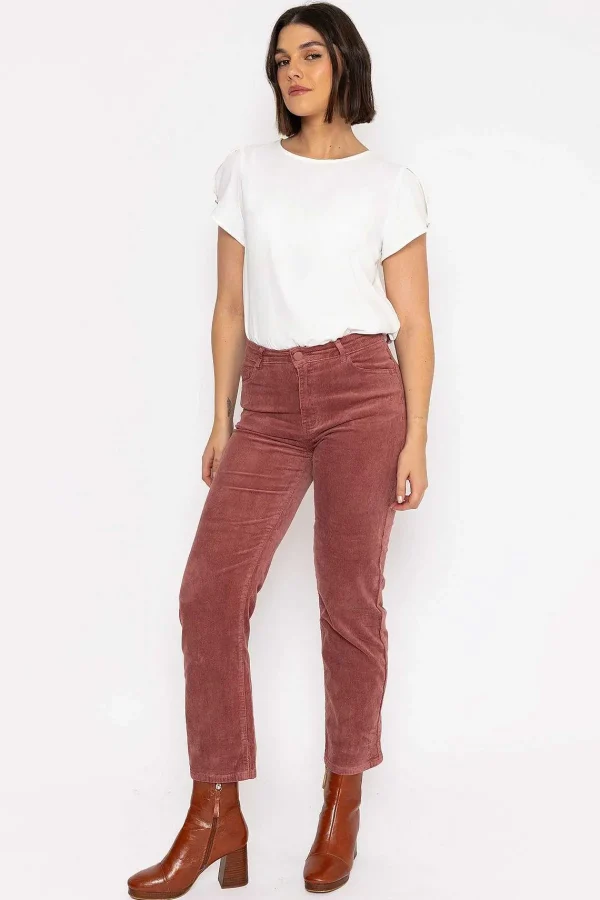 Oraije Solange Velvet Pants In Pink*Women Jeans & Trousers