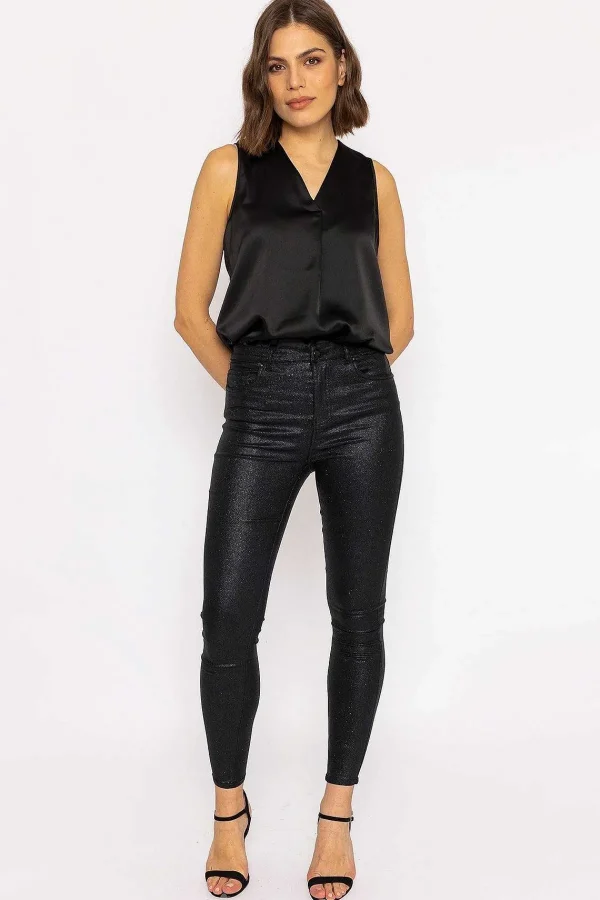 Vero Moda Sophia Skinny Glitter Pants In Black 30\\*Women Jeans & Trousers