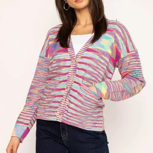 Kelly & Grace Weekend Space Dye Cardigan In Multi*Women Jumpers & Cardigans