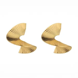 Knight & Day Spiral Gold Hoops*Women As Seen On Social