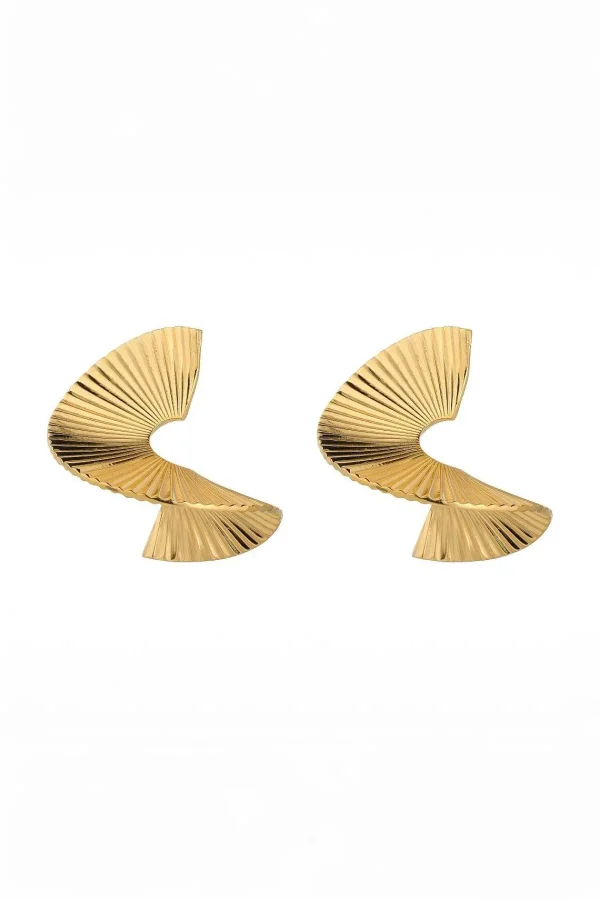 Knight & Day Spiral Gold Hoops*Women As Seen On Social