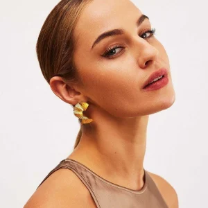 Knight & Day Spiral Gold Hoops*Women As Seen On Social