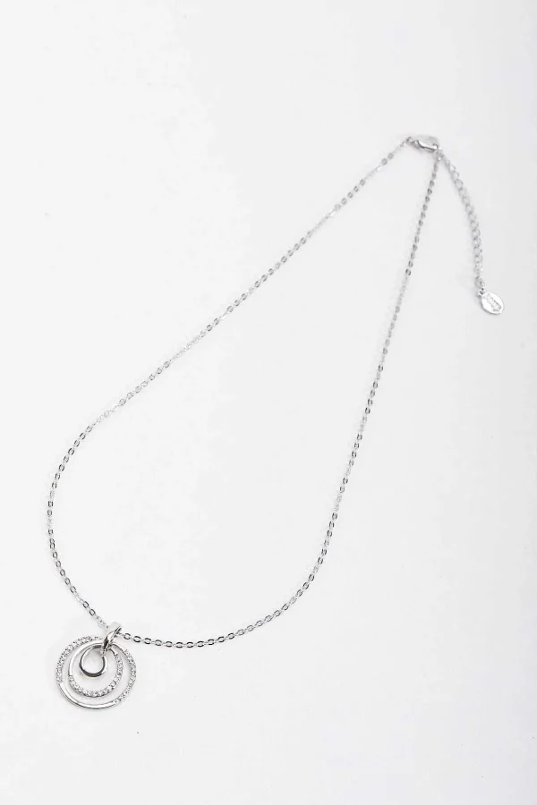 Soul Jewellery Spiral Silver Diamante Pendant Necklace* Boxed Gifts