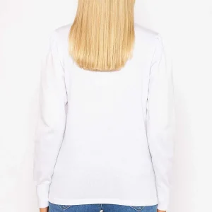 Voulez Vous Spot Detail Knit In White*Women Jumpers & Cardigans