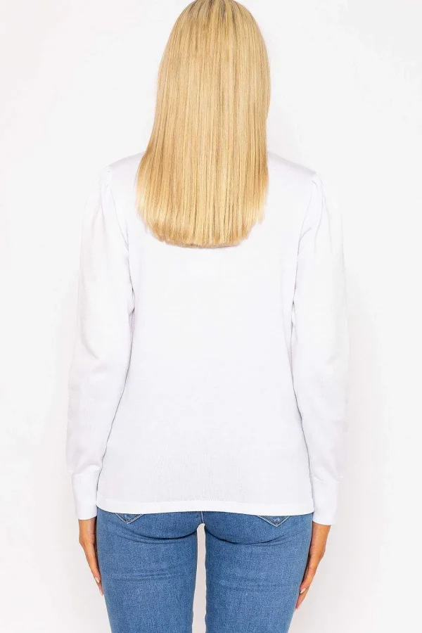 Voulez Vous Spot Detail Knit In White*Women Jumpers & Cardigans
