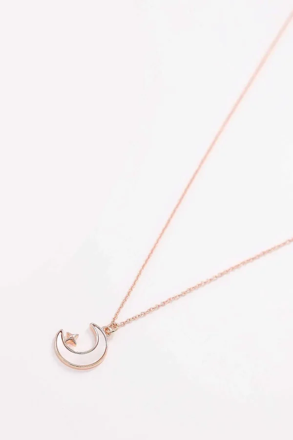 Cherish Star And Moon Necklace In Rose Gold*Women As Seen On Social