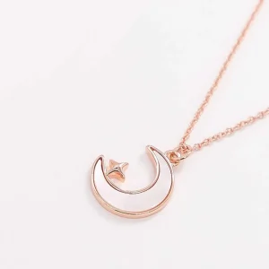 Cherish Star And Moon Necklace In Rose Gold*Women As Seen On Social