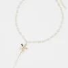 Joularie Star And Pearl Necklace In Gold* Earrings